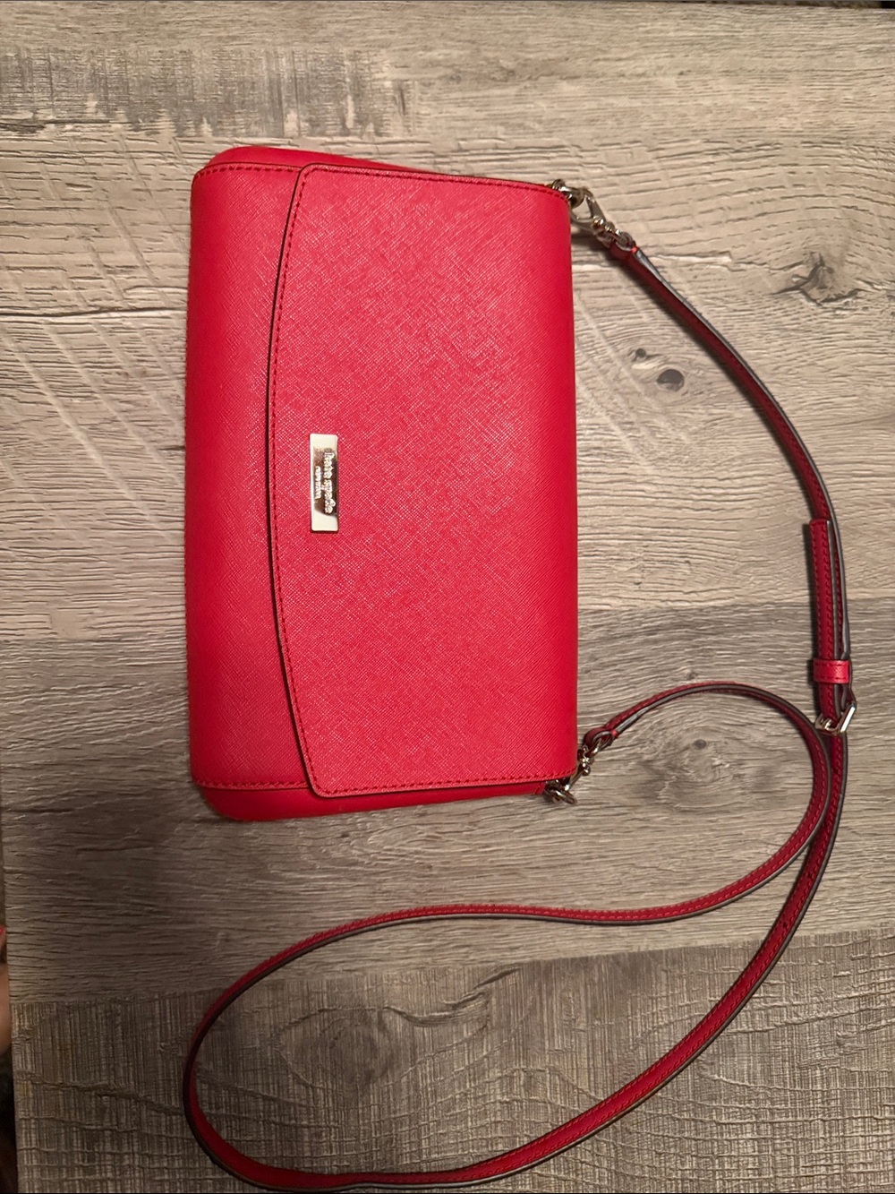 kate spade Red Saffiano Crossbody Bag